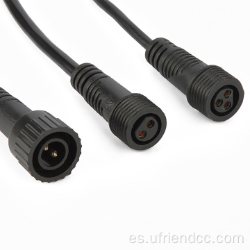 Conector de cable CC a prueba de agua de 2pin Nylon M16 a prueba de agua